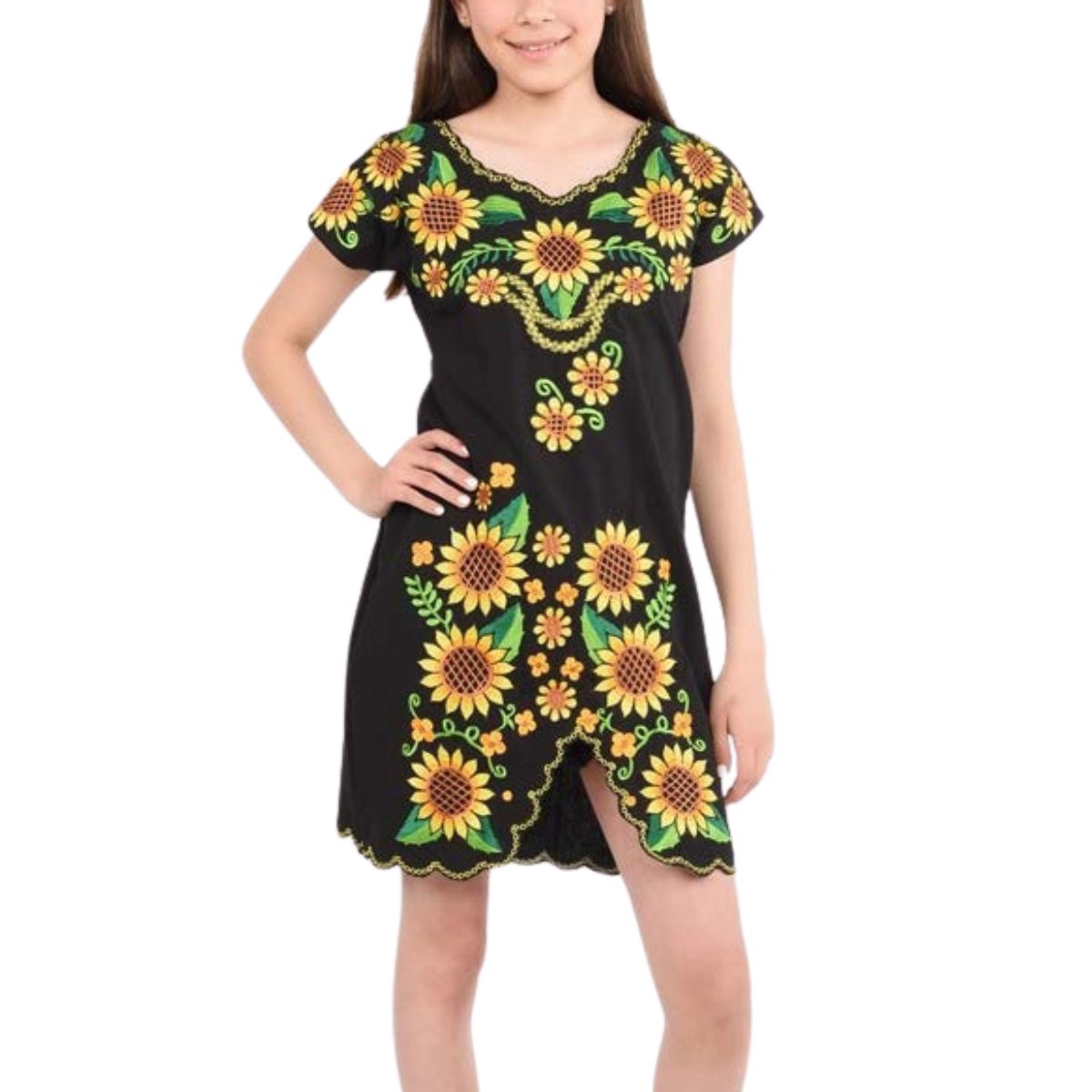 Vestido Bordado de Niña KS-77130 - Embroidered Dress for kids