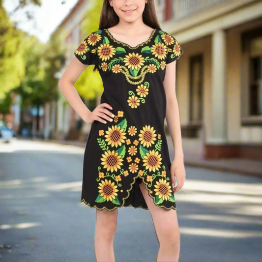 Vestido Bordado de Niña KS-77130 - Embroidered Dress for kids