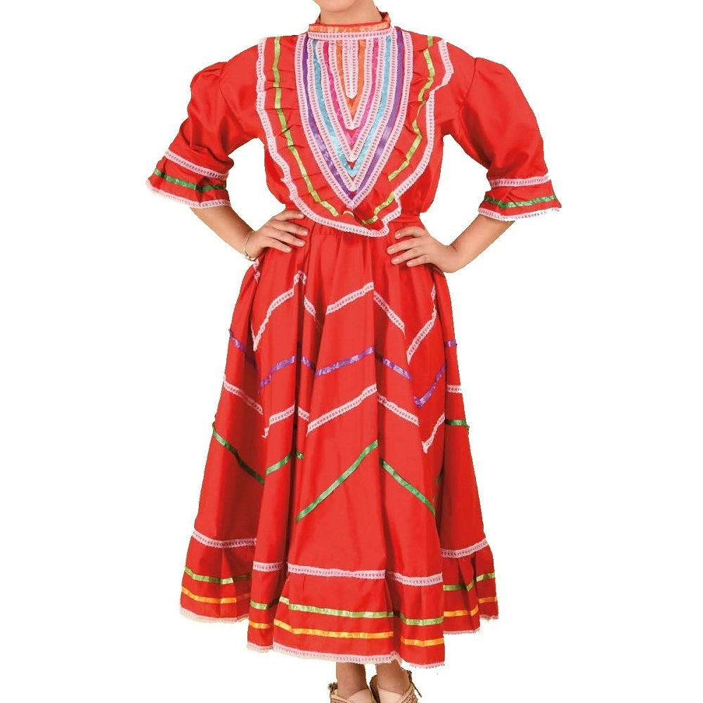 Vestido Jalisco de Niña KS-74134 Red - Girls Dress