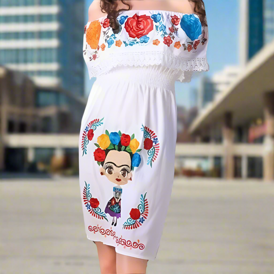 Vestido Bordado de Niña KS-77465 - Embroidered Dress for kids