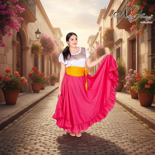 Mexican Dancing Skirt for Women NA-74205 - Falda Medio Vuelo