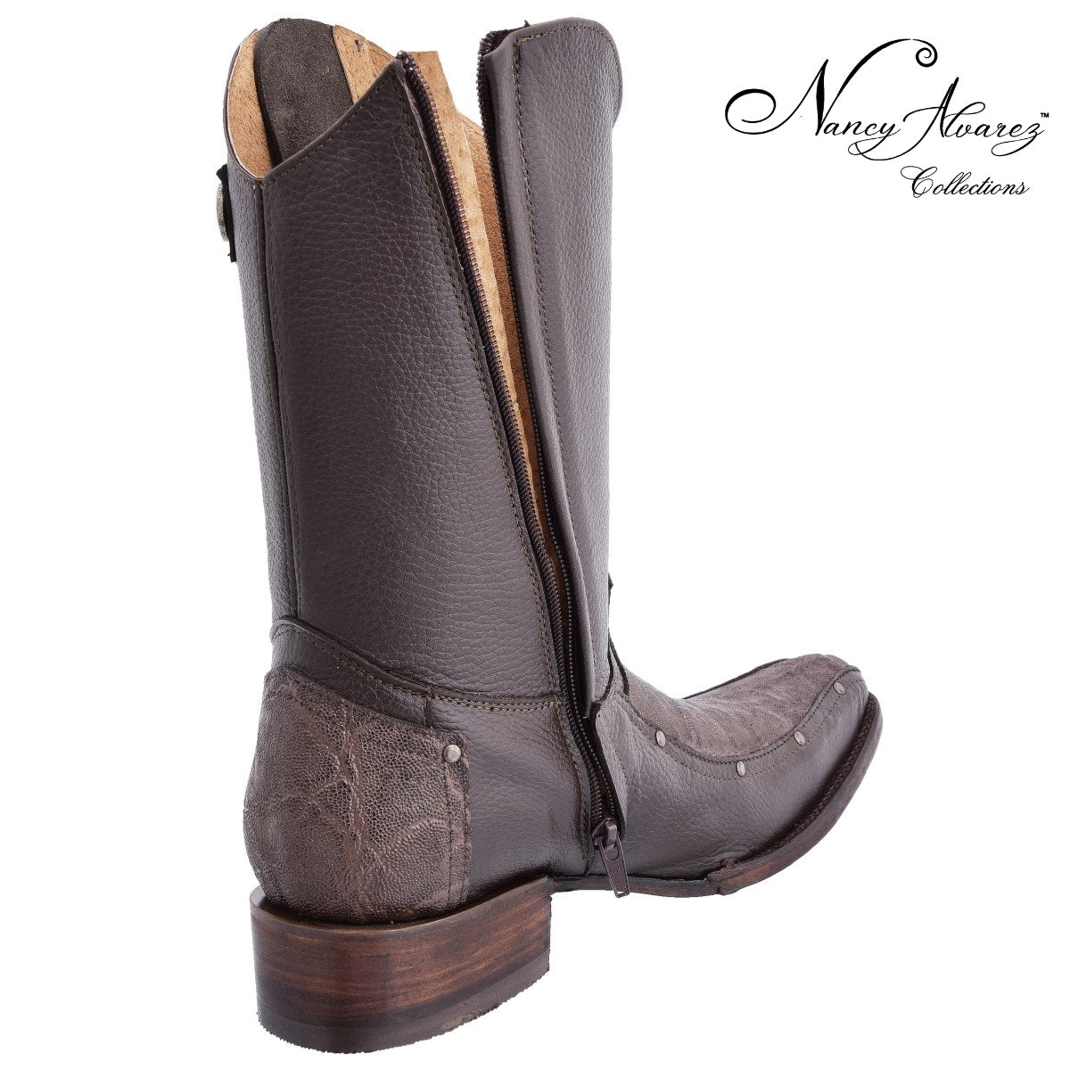 NA-WD0030BotasVaquerasExoticasclonelefanteparaHombreWesternBootsNancyAlvarezCollectionsLaEleganciadeMexicoZipper