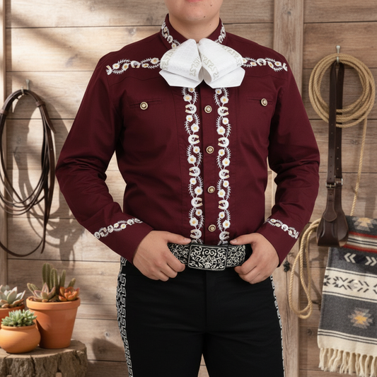 Western Shirt for Men NA-WD0748 - Camisa Charra
