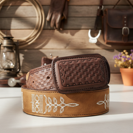 Leather Belt NA-WD1504 Cinturon de Piel