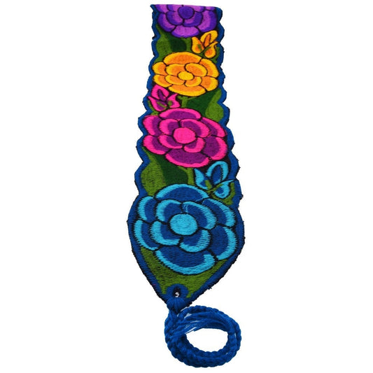 Mexican Embroidered Belt NA-TM-78055-D Blue