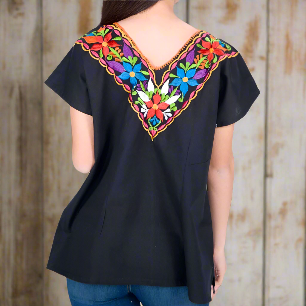 Embroidered Blouse NA-TM-77170 rear view