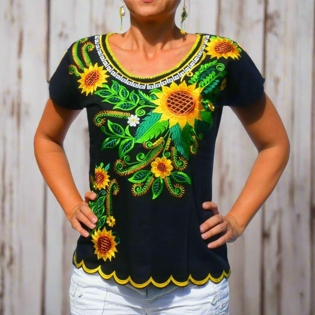 Embroidered Blouse NA-TM-79031-G