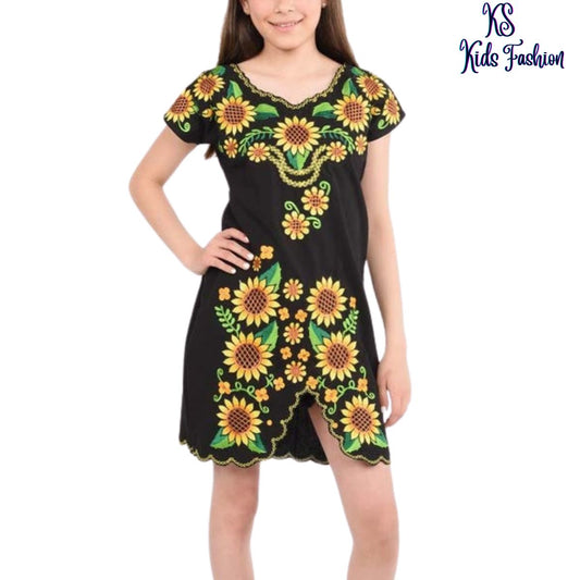 Vestido Bordado de Niña KS-77130 - Embroidered Dress for kids