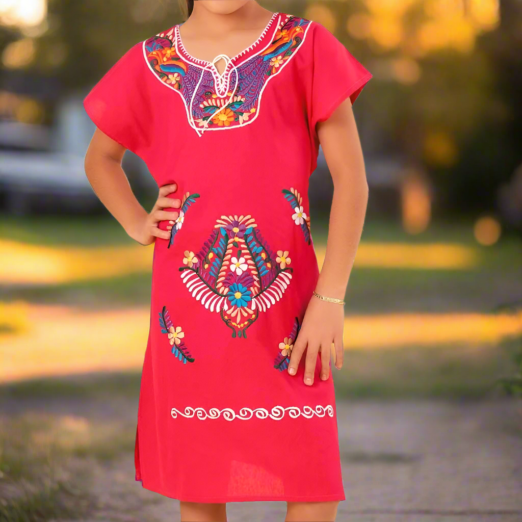 Vestido Bordado de Niña KS-77414 - Embroidered Dress for kids