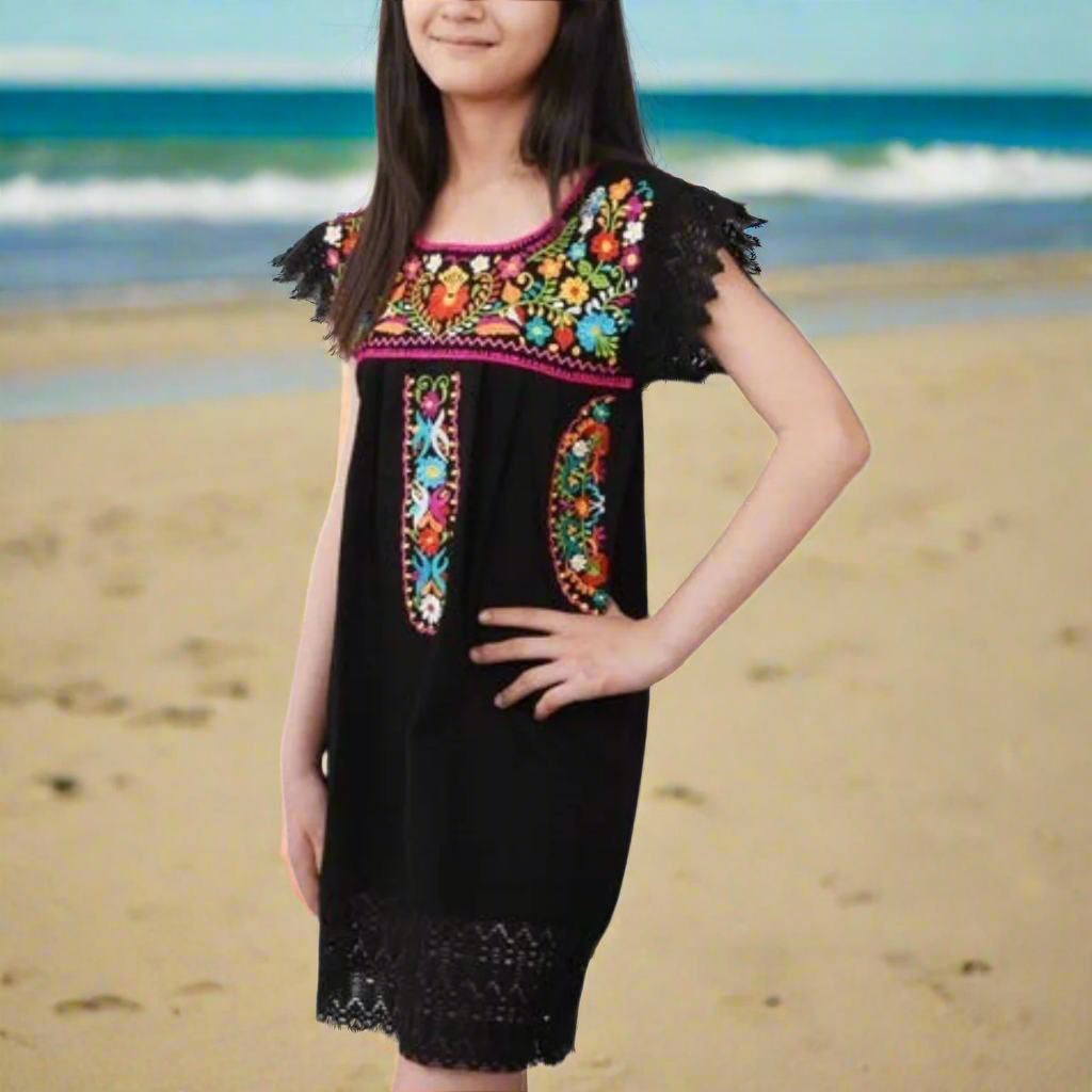 Vestido Bordado de Niña KS-79430 - Embroidered Dress for kids