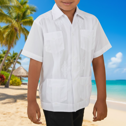 Guayabera para Niño KS-TM-78150 Kids Shirt