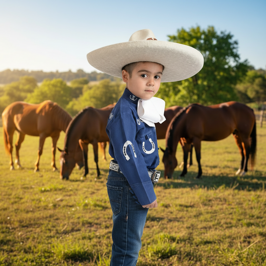Camisa de Charro para Niño KS-TM-WD097-934 - Charro Shirt for Kids