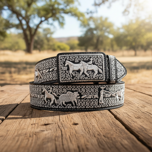 Leather Belt NA-13187 - Cinturon de Piel