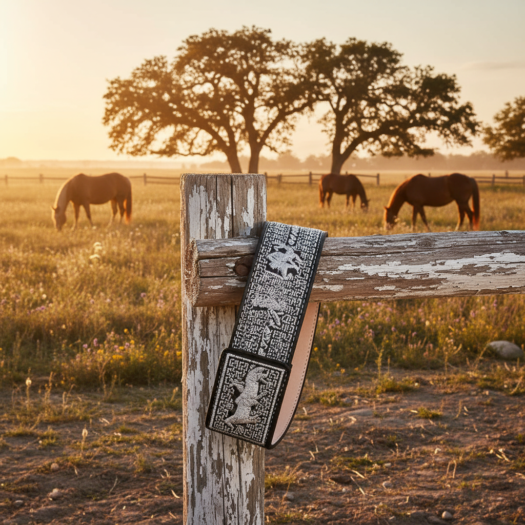 Leather Belt NA-13187 - Cinturon de Piel