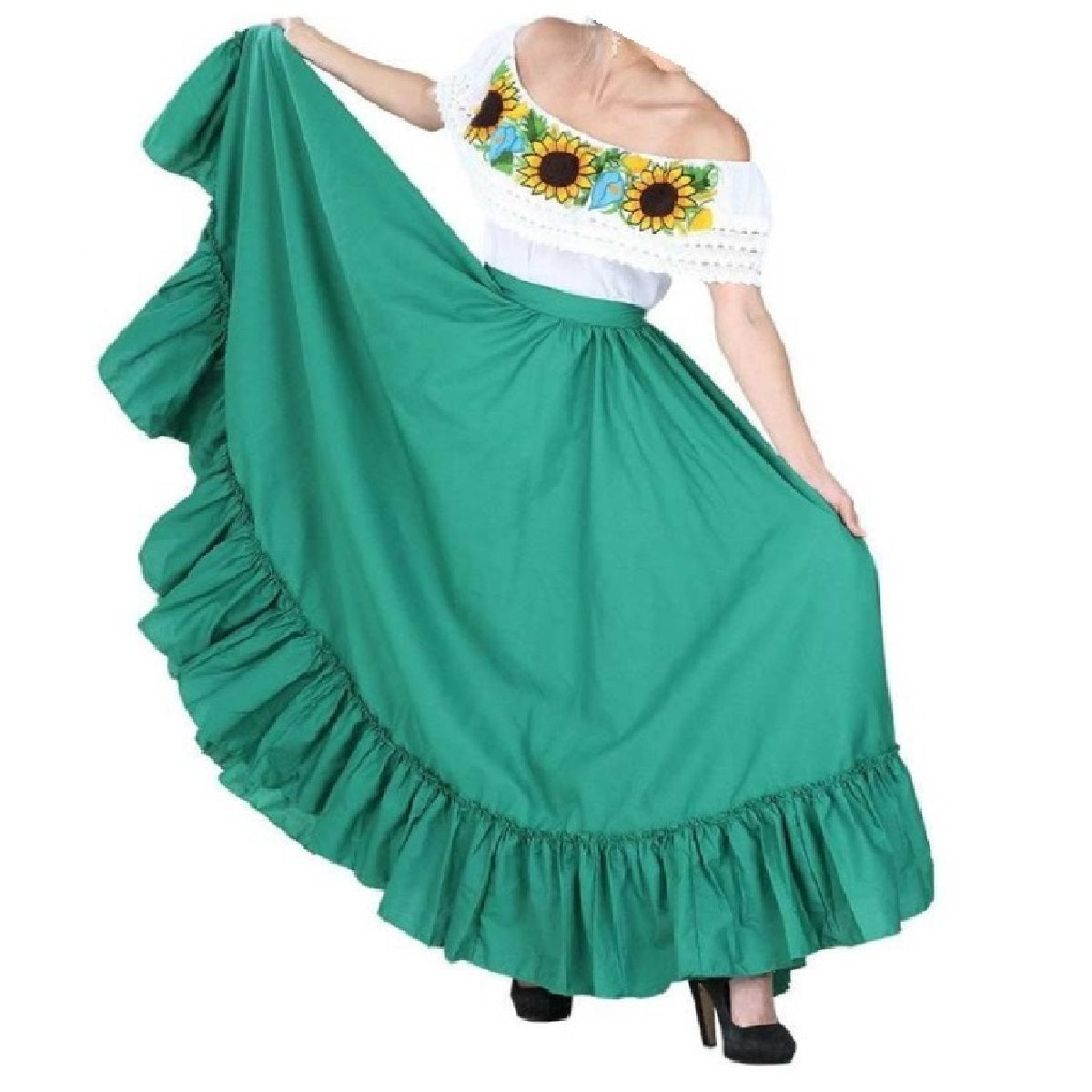 Mexican Dancing Skirt for Women NA-74205 - Falda Medio Vuelo