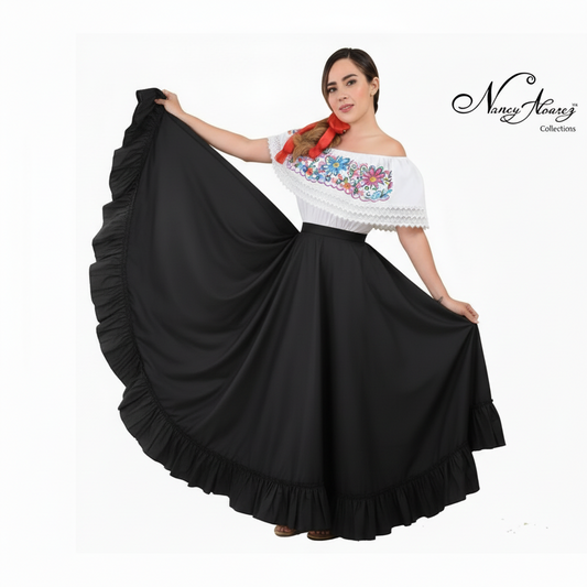 Mexican Dancing Skirt for Women NA-74205 - Falda Medio Vuelo