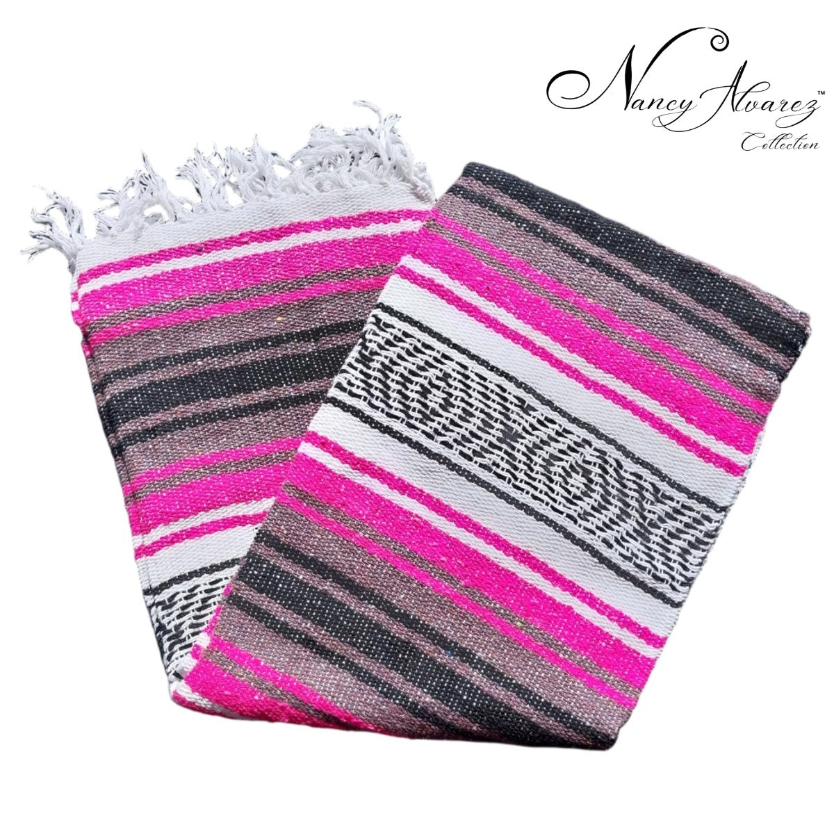 NA-Falsa-22PinkZarapeMexicanoYogaMatPicnicBlanketMexicanSerapeNancyAlvarezCollections