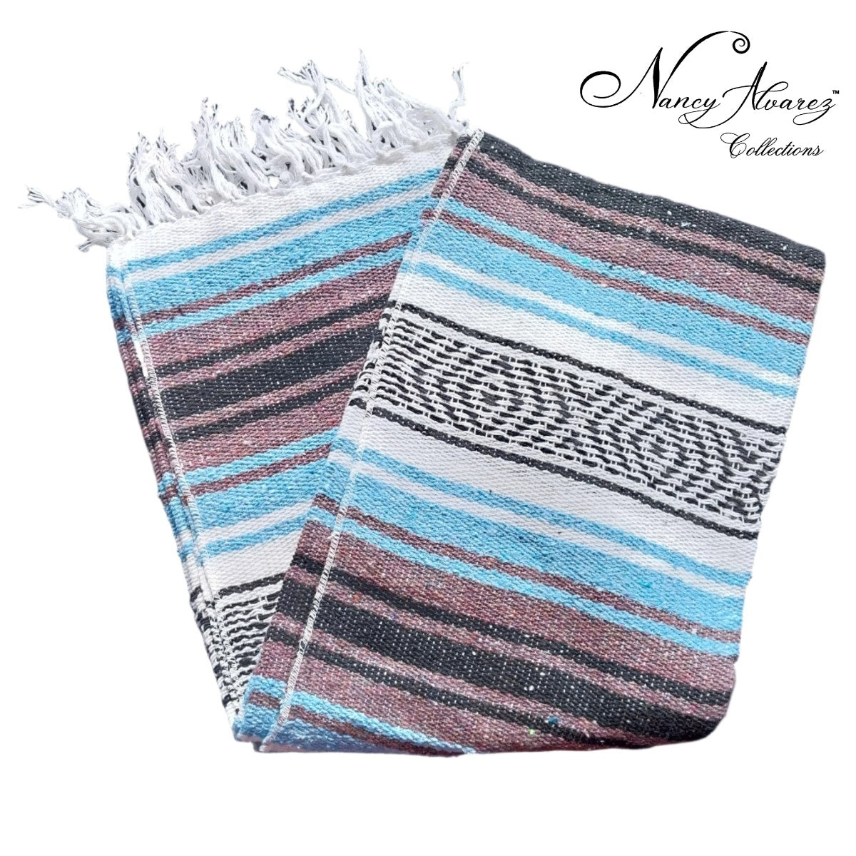 NA-Falsa-26BlueZarapeMexicanoYogaMatPicnicBlanketMexicanSerapeNancyAlvarezCollections