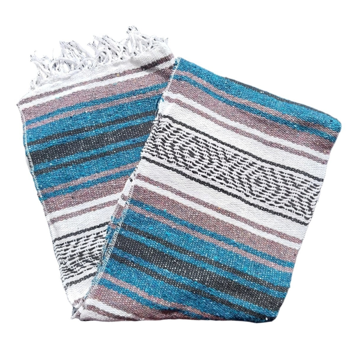 NA-Falsa-28TealBlueZarapeMexicanoYogaMatPicnicBlanketMexicanSerapeNancyAlvarezCollections