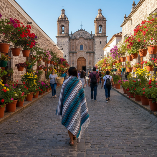 NA-Falsa-28TealBlueZarapeMexicanoYogaMatPicnicBlanketMexicanSerapeNancyAlvarezCollections