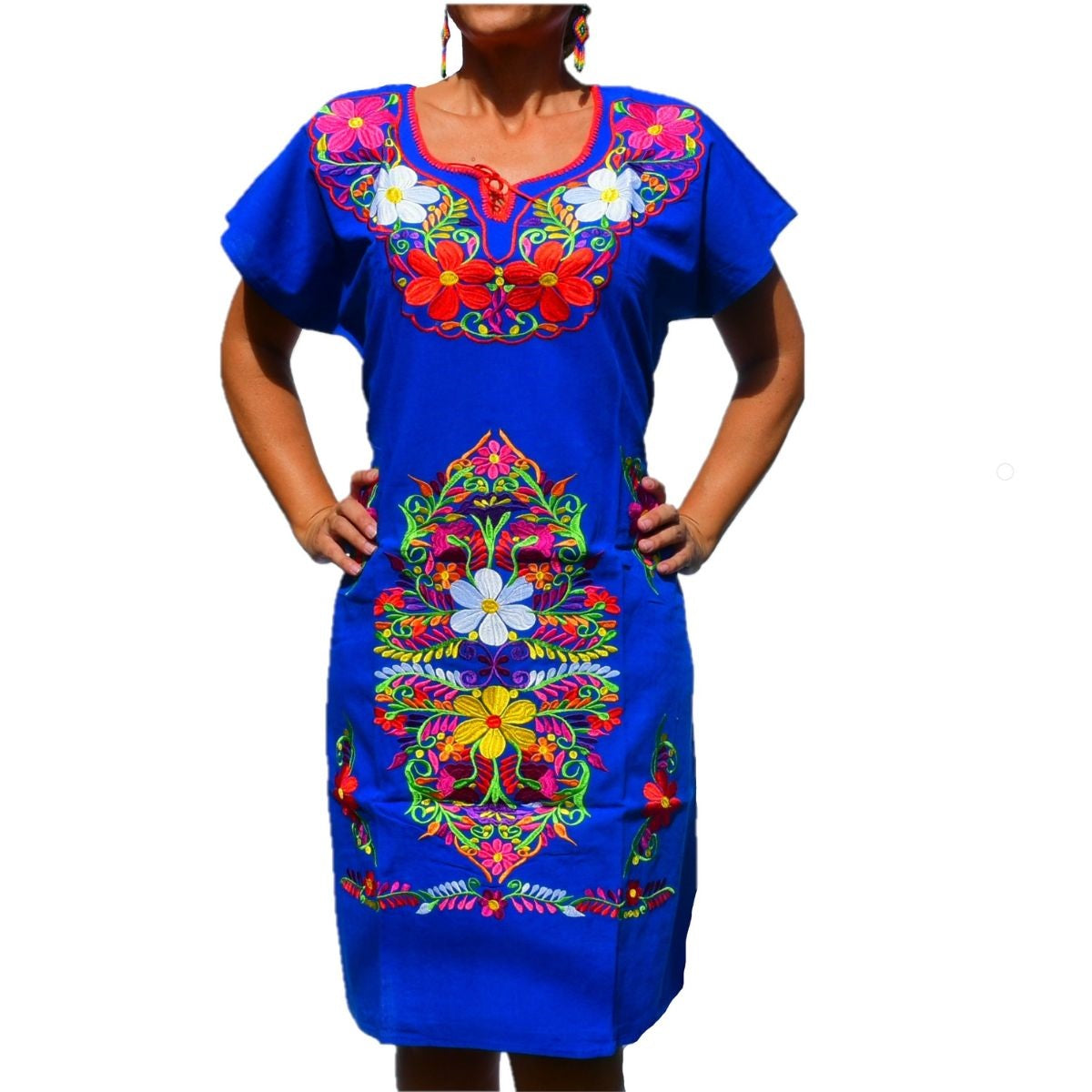 Mexican Embroidered Dress NA-TM-77121-R