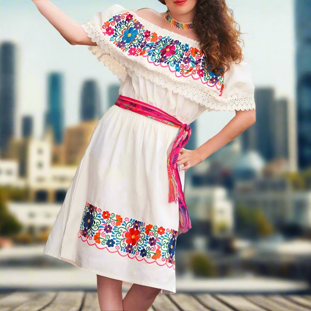 Mexican Embroidered Dress NA-TM-77301