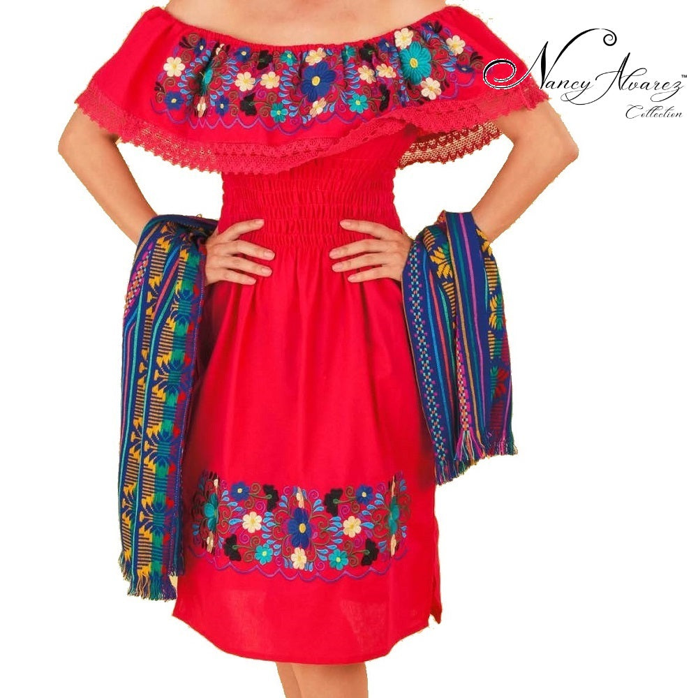 Mexican Embroidered Dress NA-TM-77303