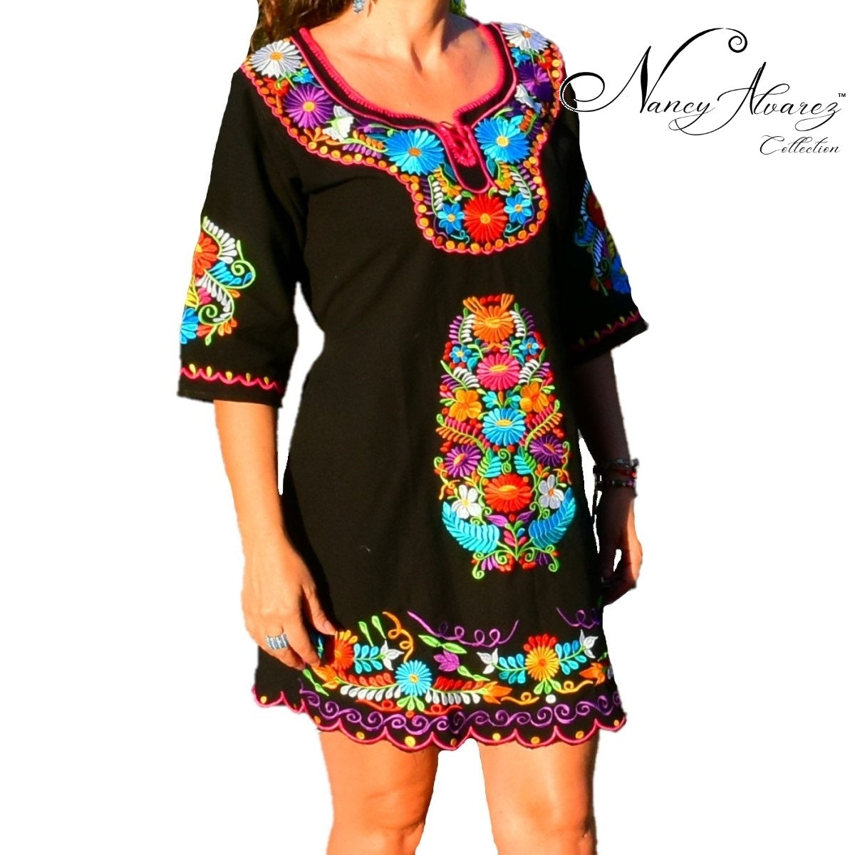 Mexican Embroidered Dress NA-TM-77373