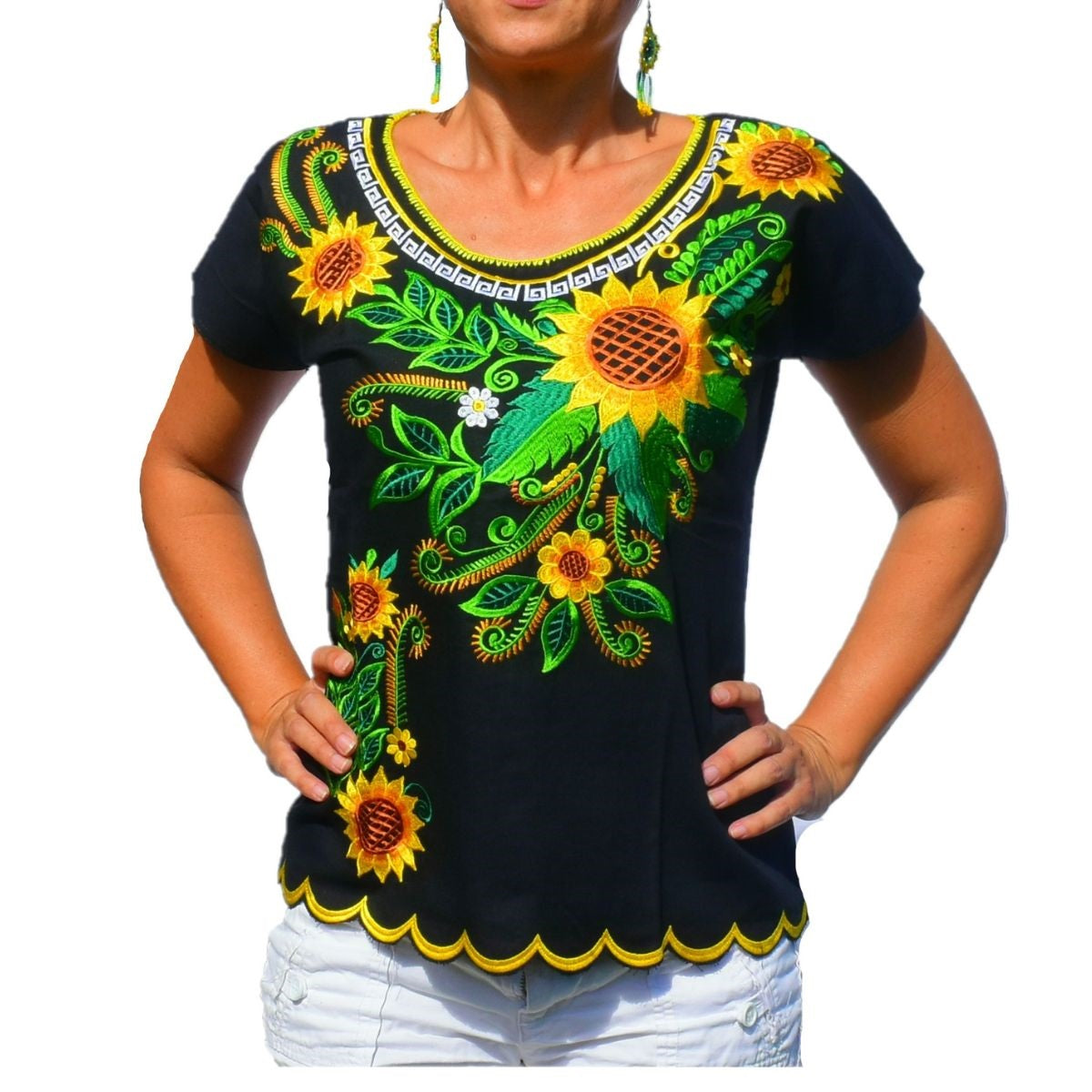 Embroidered Blouse NA-TM-79031-G