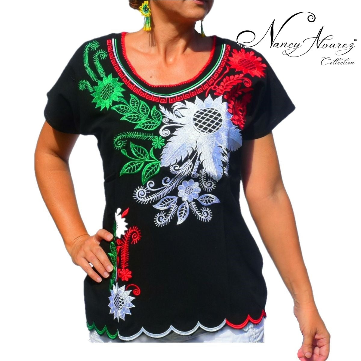 Embroidered Blouse NA-TM-79031-T