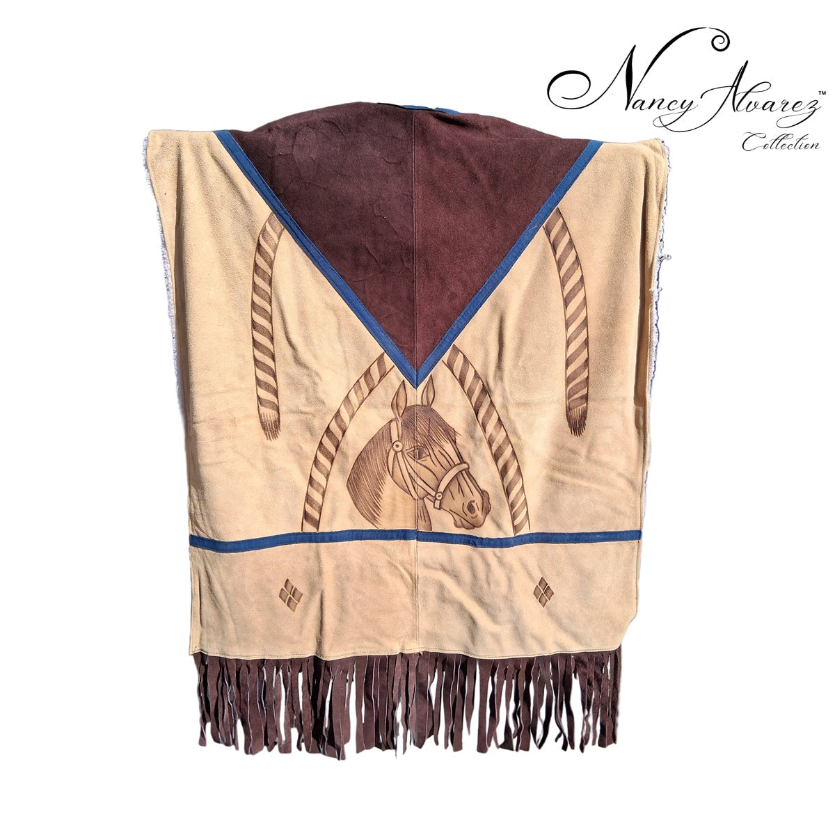 NA-TM-LMGC2025GabandeCueroPirograbadoLeatherMexicanPonchowithPyrographyArtNancyAlvarezCollectionsrear