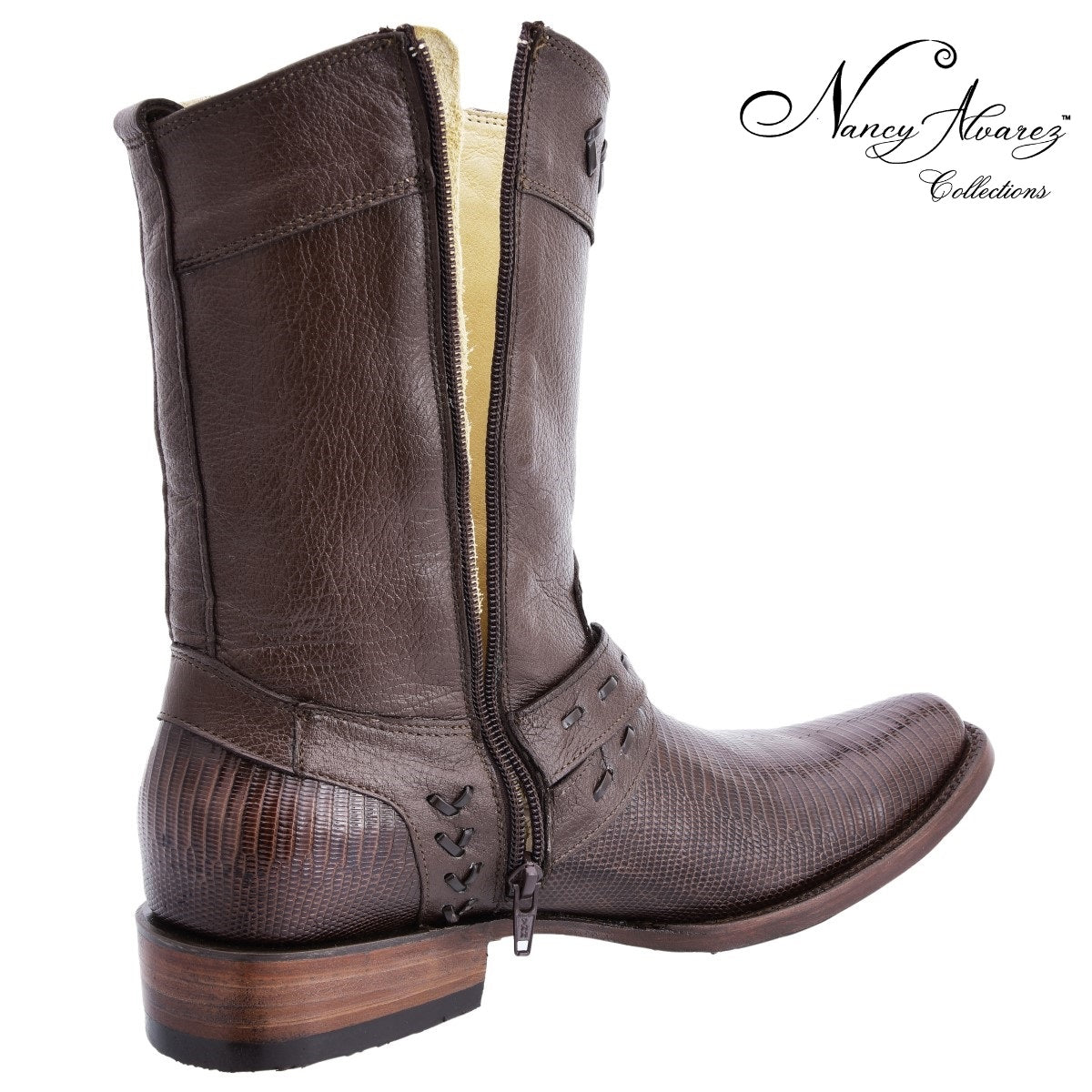 NA-WD0032BotasVaquerasExoticasLizardHudsonparaHombreWesternBootsNancyAlvarezCollectionsLaEleganciadeMexicoZipper