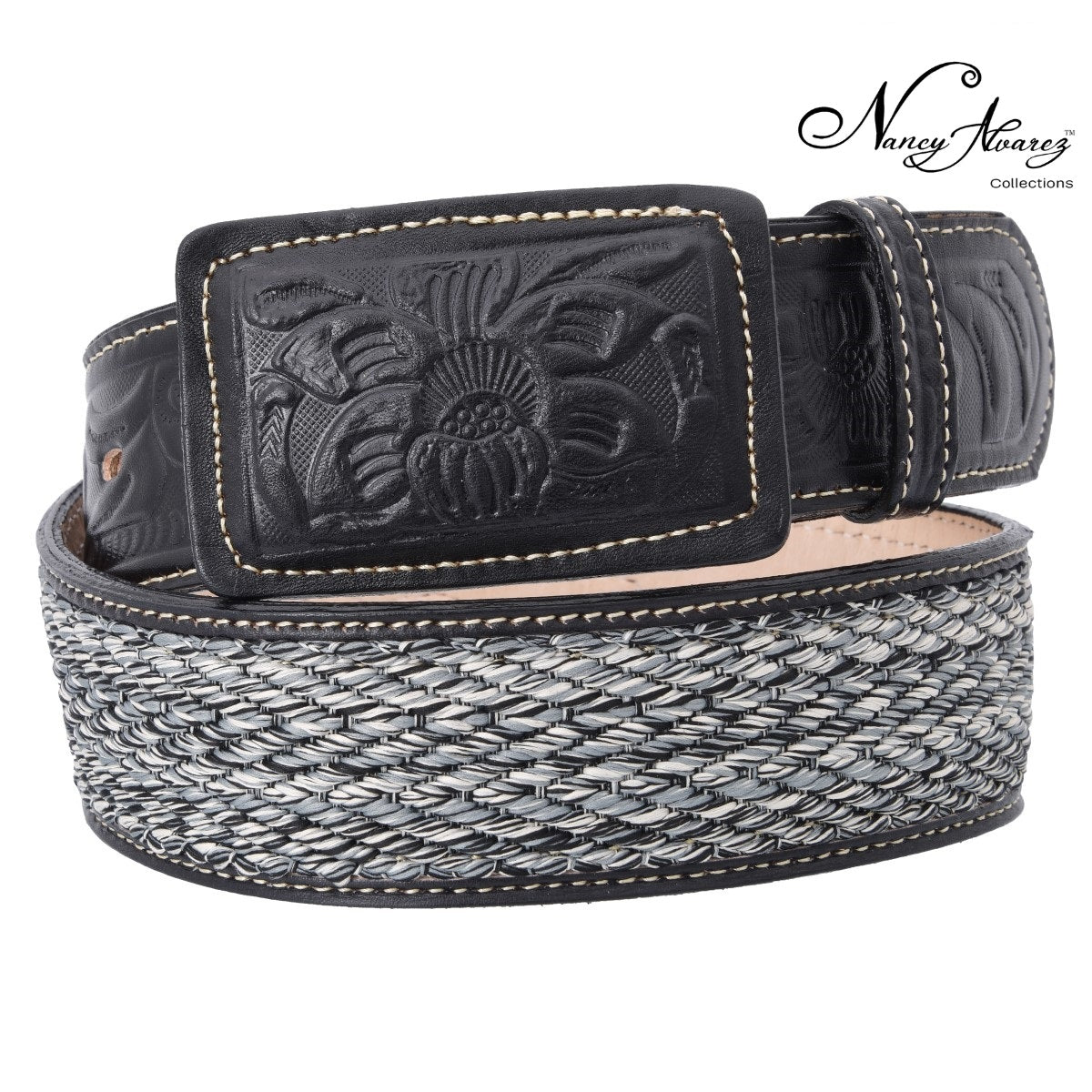 NA-WD1503BlackCintoVaqueroWesternBeltNancyAlvarezCollections