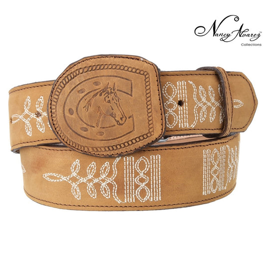 NA-WD1510LightBrownCintoVaqueroWesternBeltNancyAlvarezCollections