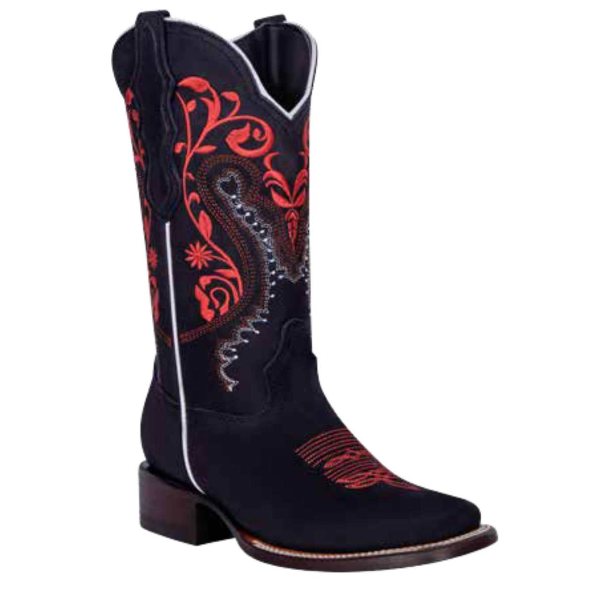 NA-WD435Black-RedWesternHormaRodeoBordadabootsNancyAlvarezCollections