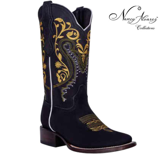 NA-WD436Black-GoldWesternHormaRodeoBordadabootsNancyAlvarezCollections