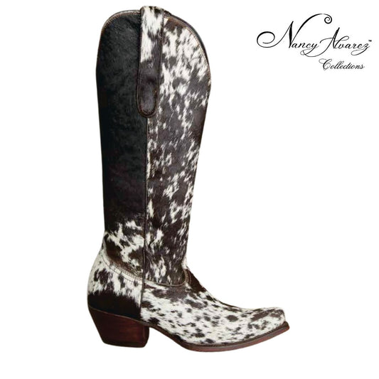 NA-WD482BlackWesternBootswithanimalhairNancyAlvarezCollections