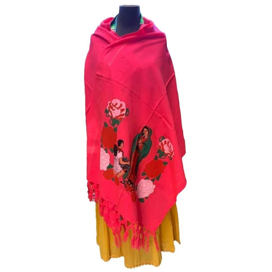 Fine Mexican Shawl NA-TM-73421-6 Fuchsia