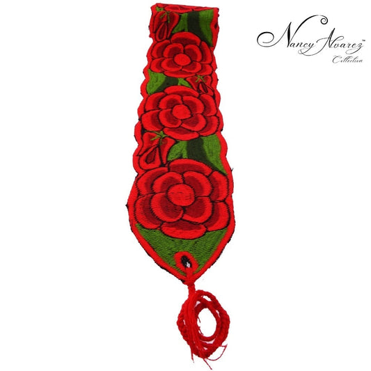 Mexican Embroidered Belt NA-TM-78055-A Red