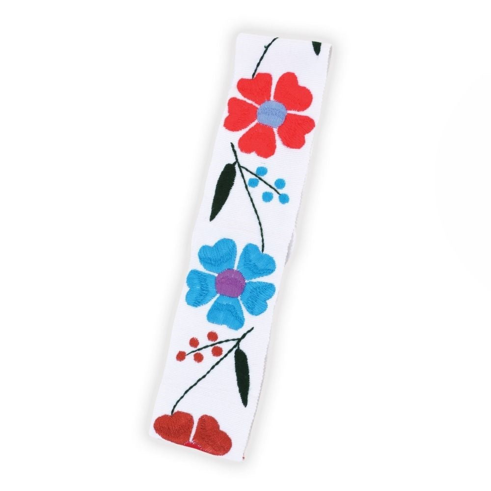 Mexican Embroidered Belt NA-TM-78055-L White